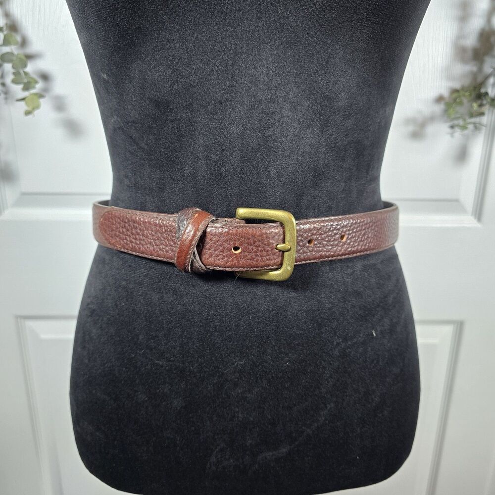 Merona Reddish Brown Leather Belt Ladies Small